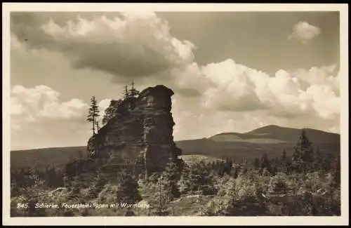 Schierke Umland-Ansicht Schierke Feuersteinklippen mit Wurmberg 1960