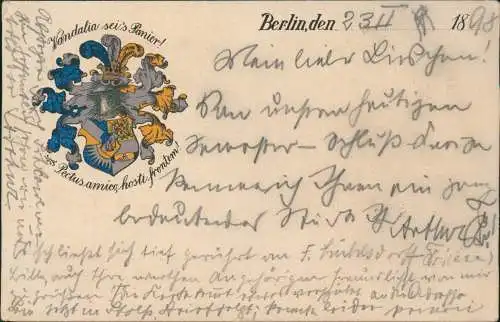 Studentika Vandalia Berlin Heraldik  Burschenschaft 1898  Stolp Schlawe