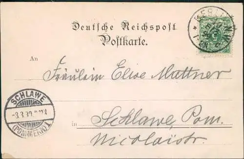 Studentika Vandalia Berlin Heraldik  Burschenschaft 1899  3 Schlawe