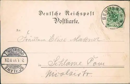 Studentika Vandalia Berlin Heraldik  Burschenschaft 1899  5 Schlawe