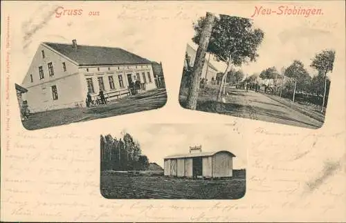 Neu Stobingen b. Insterburg 3 Bild Straße Halle Ostpreußen b Insterburg 1902