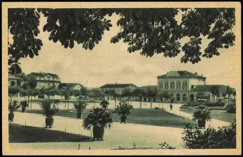 Cartoline Casale Monferrato Giardini Pubblici e Stazione Ferroviaria 1930