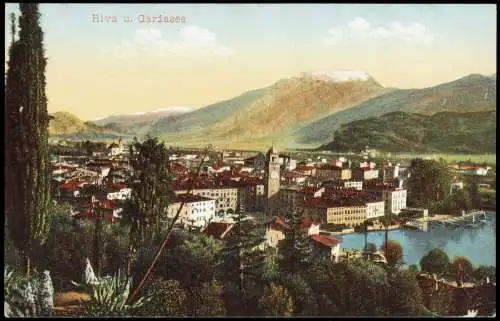 Cartoline Riva del Garda Panorama-Ansicht Ortsansicht Gardasee 1907