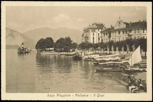 Cartoline Pallanza-Verbania Il Quai Lago Maggiore Pallanza 1920