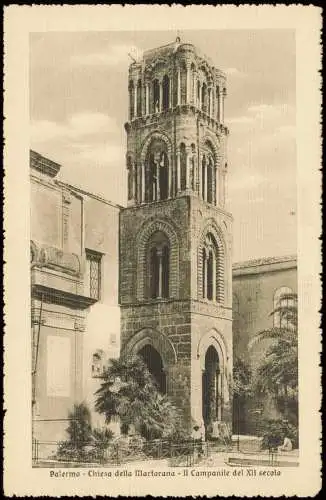 Palermo Palermo  Chiesa della Martorana - Il Campanile del XII secolo 1910