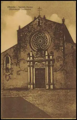 Cartoline Otranto Dom Facciata Duomo (Monumento Nazionale) 1910