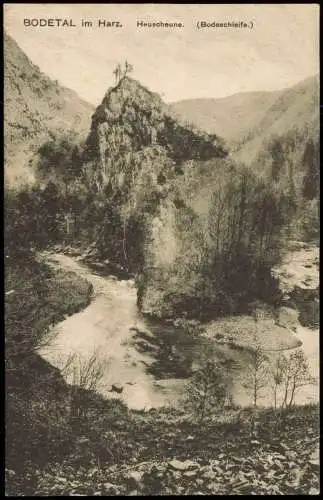 Ansichtskarte Thale (Harz) Heuscheune (Bodeschleife) 1913