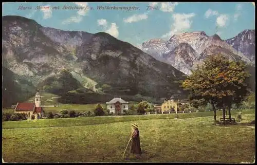 Ansichtskarte Absam Bäuerin vor der Stadt/Bäuerin vor der Stadt 1911