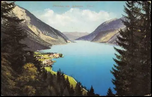 Pertisau-Eben am Achensee Stadt u. Achensee Tirol Photochromie 1914