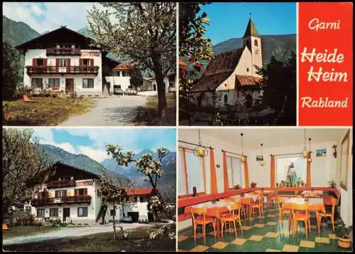 Cartoline Rabland-Partschins Rablà Parcines Garni Heide Heim 1965