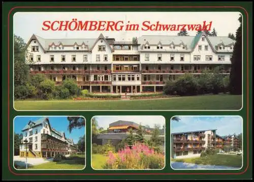 Ansichtskarte Schömberg (Schwarzwald) Mehrbildkarte mit 4 Ortsansichten 1990