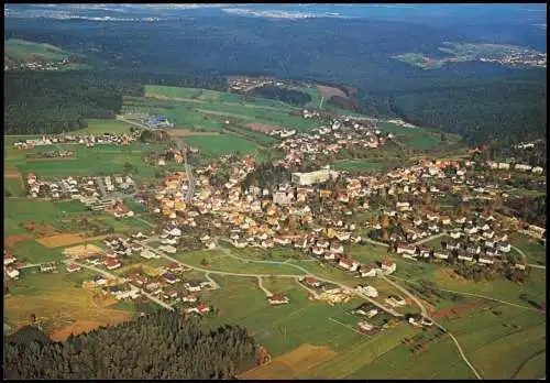 Schömberg (Schwarzwald) Luftbild Ort Schwarzwald v. Flugzeug aus 1991