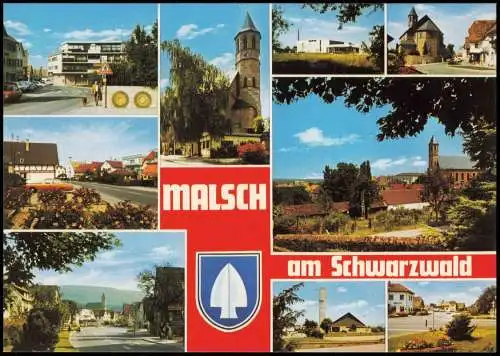 Ansichtskarte Malsch (Schwarzwald) Mehrbildkarte mit Ortsansichten 1991/1987