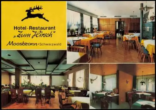 Moosbronn-Gaggenau Mehrbildkarte Hotel Restaurant Café „Zum Hirsch" 1992/1980