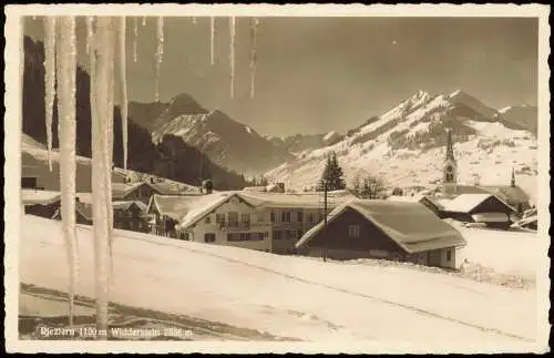 Ansichtskarte Riezlern-Mittelberg/Vorarlberg Stadt im Winter - Fotokarte 1939