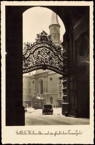 Ansichtskarte Wien Michaelertrakt im Winter Weihnachtskarte 1959