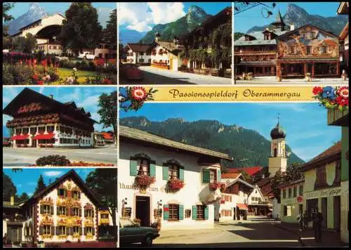 Ansichtskarte Oberammergau Mehrbildkarte mit Ortsansichten 1991