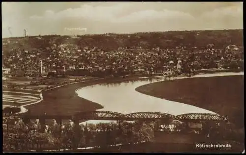 Ansichtskarte Kötzschenbroda-Radebeul Panorama-Ansicht 1928