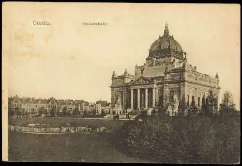 Görlitz Zgorzelec Ruhmeshalle Miejski Dom Kultury Häuserzeile Oberlausitz 1920