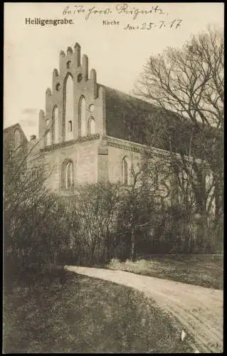 Ansichtskarte Heiligengrabe Partie an der Kirche 1917