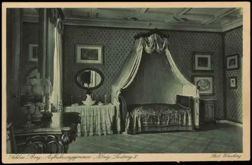 Berg (Starnbergersee) Schloss Berg. Aufbahrungszimmer König Ludwig II. 1924