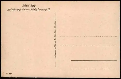 Berg (Starnbergersee) Schloss Berg. Aufbahrungszimmer König Ludwig II. 1924