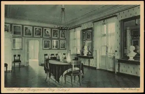 Berg (Starnbergersee) Schloss Berg. Speisezimmer König Ludwig II. 1922