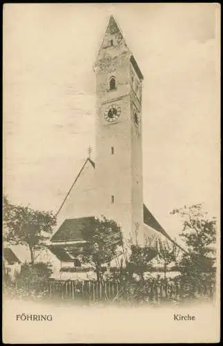 Ansichtskarte Oberföhring Kirche 1917 b. München Bayern