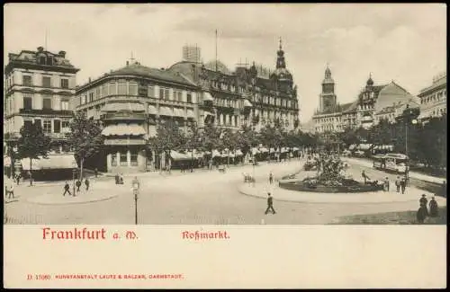 Ansichtskarte Frankfurt am Main Roßmarkt 1908