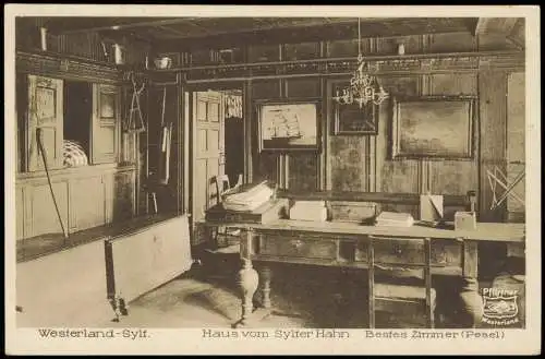 Ansichtskarte Westerland-Sylt Haus vom Sylter Hahn. Bestes Zimmer Pesel 1926