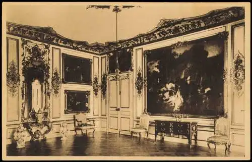 Ansichtskarte Ansbach Schloß Jagdzimmer 1925