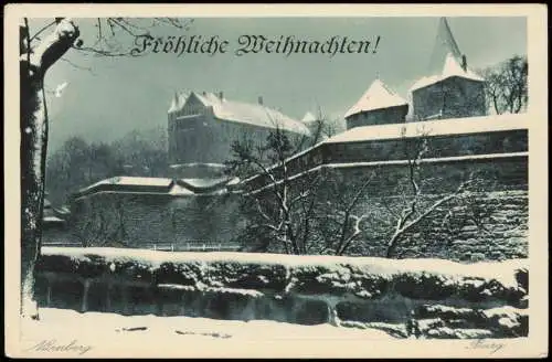 Ansichtskarte Nürnberg Winter Nürnberger Burg Fröhliche Weihnachten! 1930