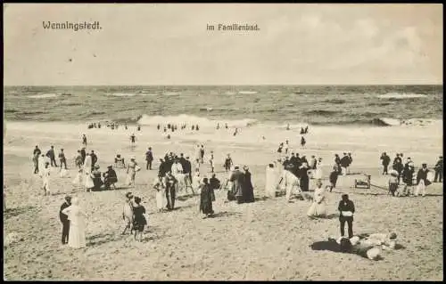 Wenningstedt-Braderup (Sylt) Im Familienbad Strandleben - Sylt 1914