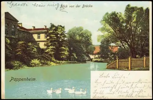 Ansichtskarte Pappenheim Blick von der Brücke. 1907  Bayern