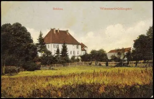 Ansichtskarte Wassertrüdingen Partie am Schloß 1909  Bayern