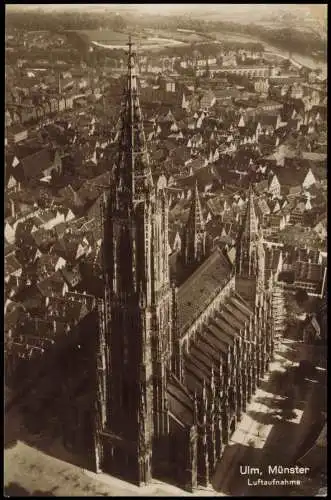 Ansichtskarte Ulm a. d. Donau Luftbild Münster und Umland 1926