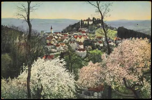 Ansichtskarte Lindenfels (Bergstraße) Frühling im Odenwald. Baumblüte 1913