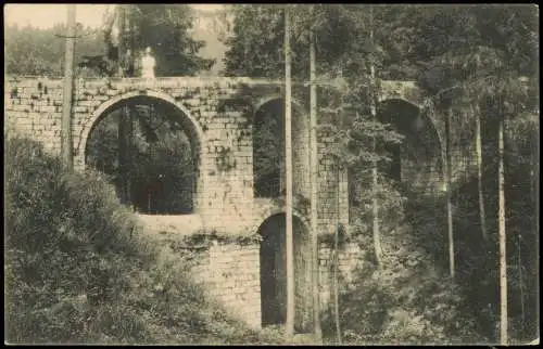 Ansichtskarte Wünschendorf (Elster) Hohe Brücke 1913