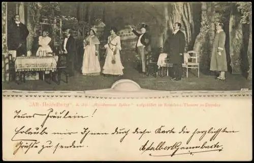 Pirnaische Vorstadt-Dresden Residenztheater Alt Heidelberg 2. Act 1902