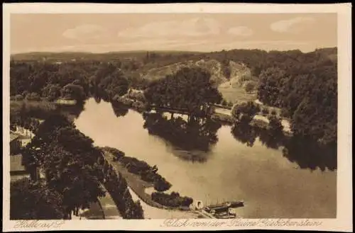 Giebichenstein-Halle (Saale) Blick von der Ruine Giebichenstein 1920