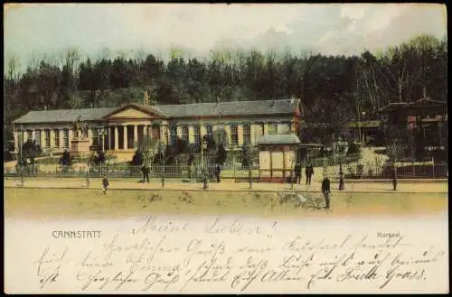 Ansichtskarte Cannstatt-Stuttgart Straßenpartie Kursaal 1903