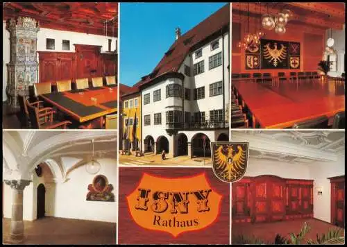 Ansichtskarte Isny Rathaus Mehrbildkarte 1984