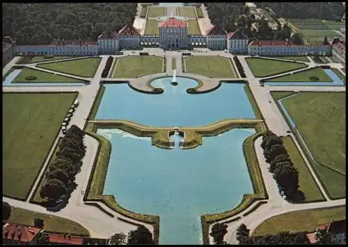 München Luftaufnahme Schloß Nymphenburg Nymphenburg Castle 1975