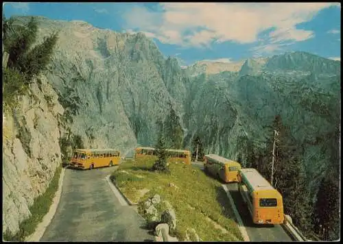 Berchtesgaden Bus-Verkehr auf der Kehlsteinstraße (Berchtesgadner Land) 1970