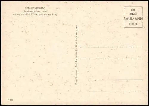 Berchtesgaden Bus-Verkehr auf der Kehlsteinstraße (Berchtesgadner Land) 1970