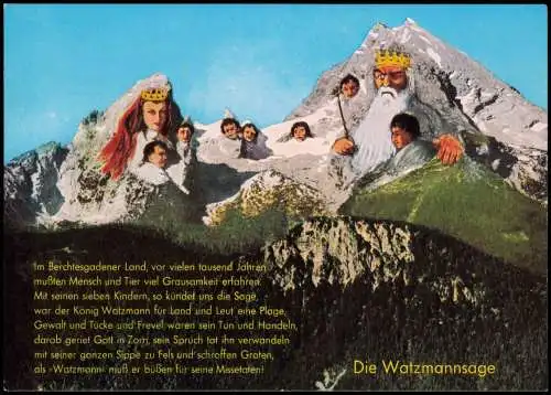 Berchtesgaden Der Watzmann, Watzmannsage (personifizierte Berge) 1970