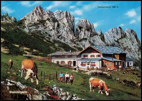 Kampenwand Steinlingalm mit Kampenwand Am Chiemsee Bayerische Alpen 1970