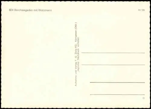 Ansichtskarte Berchtesgaden Umland-Ansicht Berchtesgaden mit Watzmann 1975