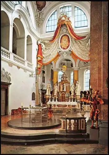 Ansichtskarte Füssen Stadtpfarrkirche St. Mang - Füssen 1990