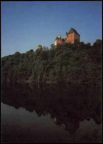 Burgkhammer Burgk (Saale) Museum Schloß Burgk Blick vom Saalegrund   1990